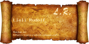 Lieli Rudolf névjegykártya